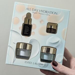 Estee Lauder All Day Hydration Skincare Set - Gold and Black
